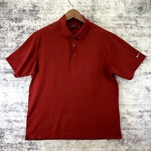Nike Golf Dri-Fit Polo Shirt - Red -‎ Men's Large